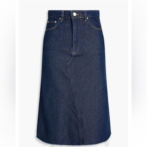 Ganni Dark Blue Denim Pencil Skirt